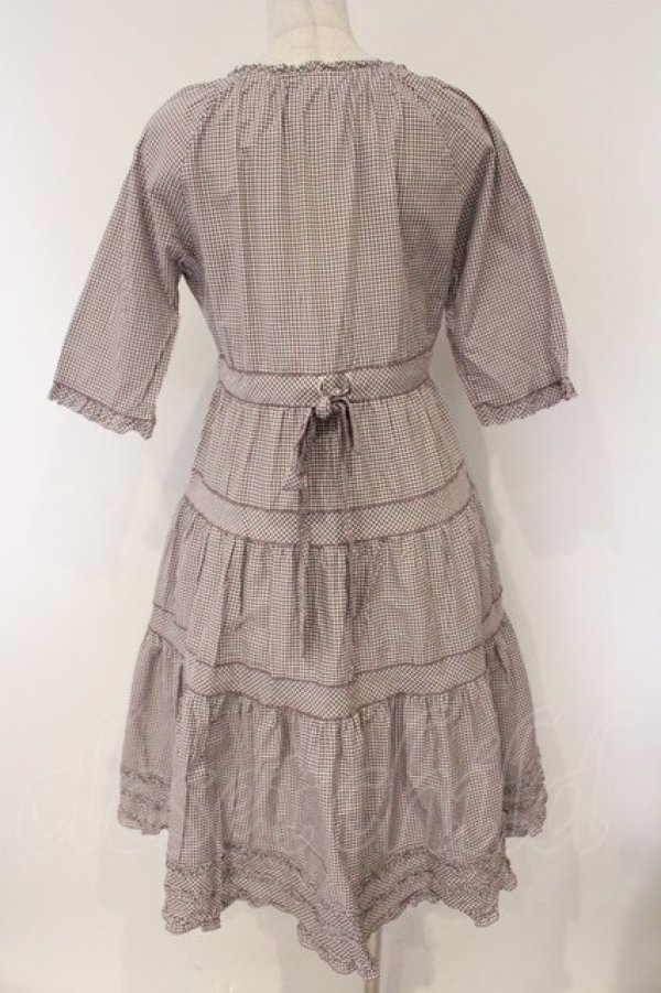 画像5: PINK HOUSE / ギンガムチェックワンピース  パープル O-26-03-10-004-LO-OP-IG-OS (5)