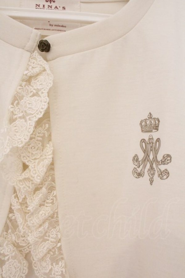 画像2: m petit by misako / MSKバラBフリルボレロ M アイボリー O-26-03-10-047-LO-TO-OW-OS (2)