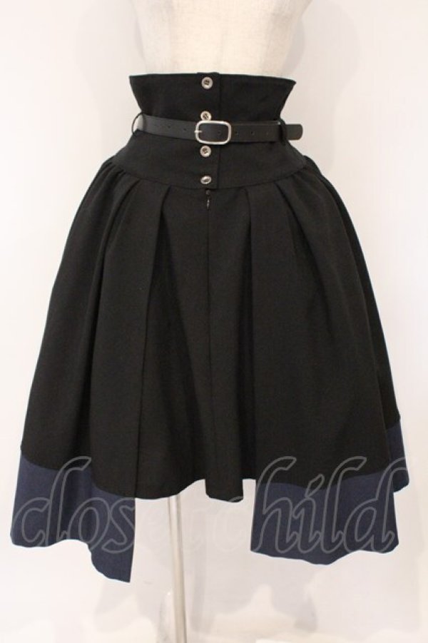 画像1: MIHO MATSUDA / スカート ルトウ  ブラック×ネイビー O-26-03-10-050-GO-SK-IG-OS (1)