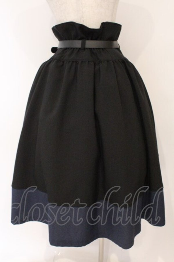 画像4: MIHO MATSUDA / スカート ルトウ  ブラック×ネイビー O-26-03-10-050-GO-SK-IG-OS (4)
