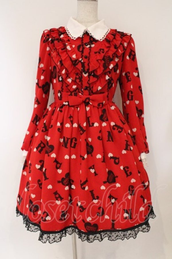 画像1: Angelic Pretty / Letter Dollワンピース  アカ O-26-03-10-053-AP-OP-IG-OS (1)