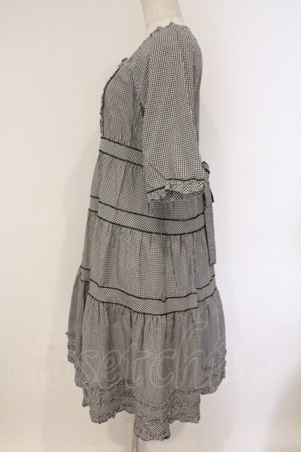 画像4: PINK HOUSE / ギンガムチェックワンピース  クロ O-26-03-10-005-LO-OP-IG-OS (4)