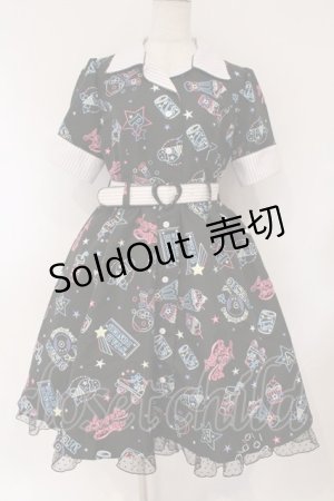 画像: Angelic Pretty / Neon Star Dinerワンピース  クロ O-26-03-10-054-AP-OP-IG-OS