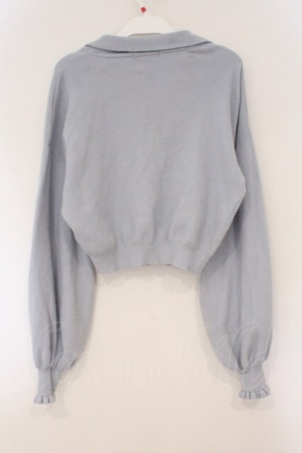 画像3: EATME / ロゴ刺繍ニットカーディガン  サックス O-26-03-10-056-LO-TO-IG-OS (3)