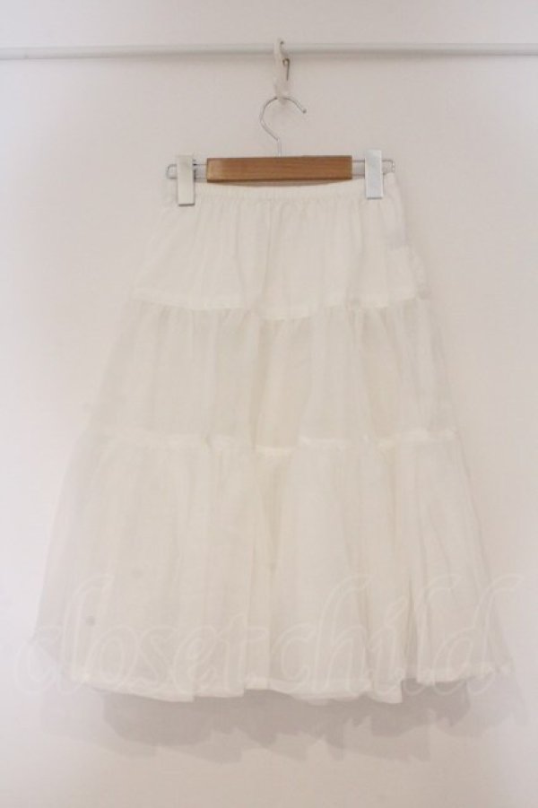 画像3: Innocent World / オーガンジーパニエ ロング シロ O-26-03-10-059-IW-SK-IG-OS (3)