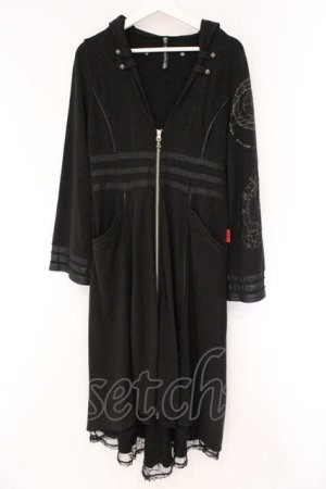 画像: Ozz Croce / 魔女フードロングパーカー  ブラック O-26-03-10-061-OO-OP-IG-OS