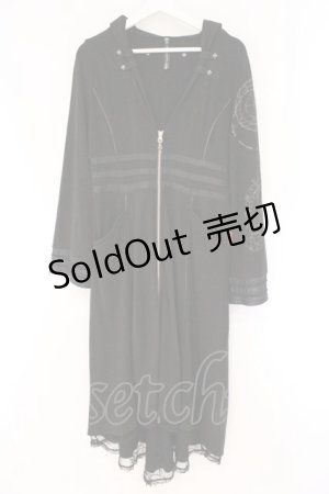 画像: Ozz Croce / 魔女フードロングパーカー  ブラック O-26-03-10-061-OO-OP-IG-OS