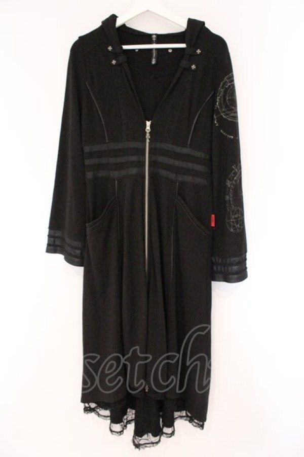 画像1: Ozz Croce / 魔女フードロングパーカー  ブラック O-26-03-10-061-OO-OP-IG-OS (1)