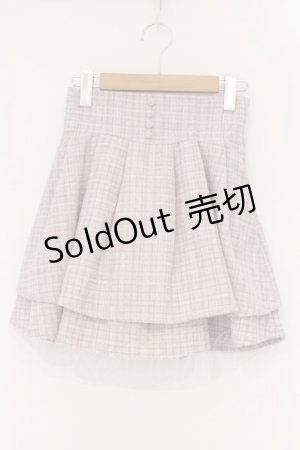 画像: evelyn / ツイードダブルフレアスカートパンツ  ピンク O-26-03-10-065-LO-PA-IG-OS