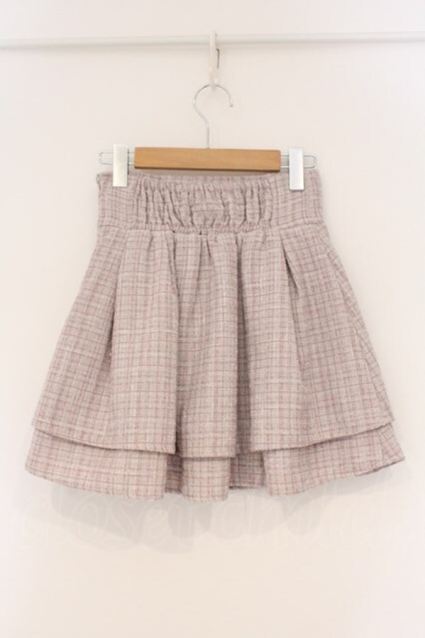 画像3: evelyn / ツイードダブルフレアスカートパンツ  ピンク O-26-03-10-065-LO-PA-IG-OS (3)