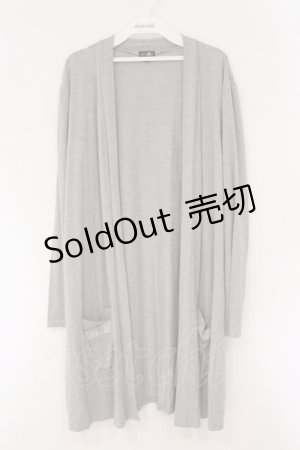画像: NieR Clothing / 刺繍ロングカーディガン  グレー O-26-03-10-067-PU-CO-IG-OS