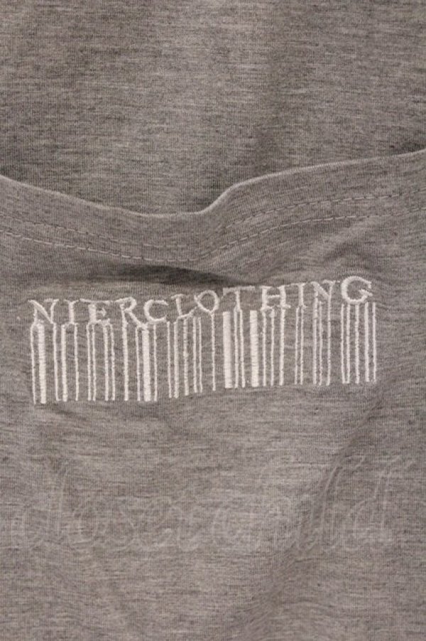 画像2: NieR Clothing / 刺繍ロングカーディガン  グレー O-26-03-10-067-PU-CO-IG-OS (2)
