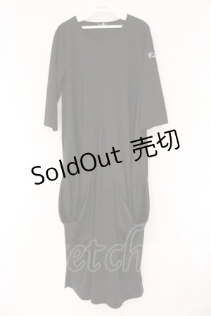 画像: NieR Clothing / 超ルーズシルエットマキシ丈ワンピース  ブラック O-26-03-10-069-PU-OP-IG-OS