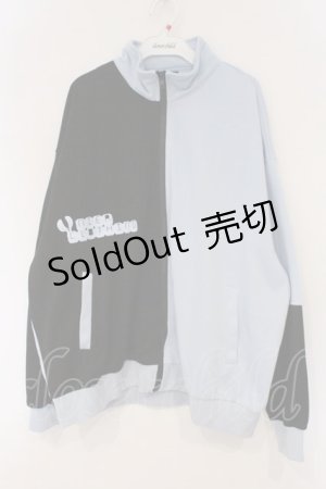 画像: NieR Clothing / バイカラーブルゾン F ブラック×ブルー O-26-03-10-074-PU-BL-OW-OS