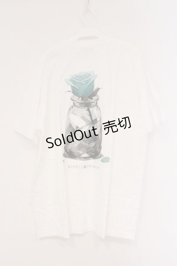画像1: NieR Clothing / プリントTシャツ XL ホワイト×バックローズ O-26-03-10-077-PU-TS-OW-OS (1)