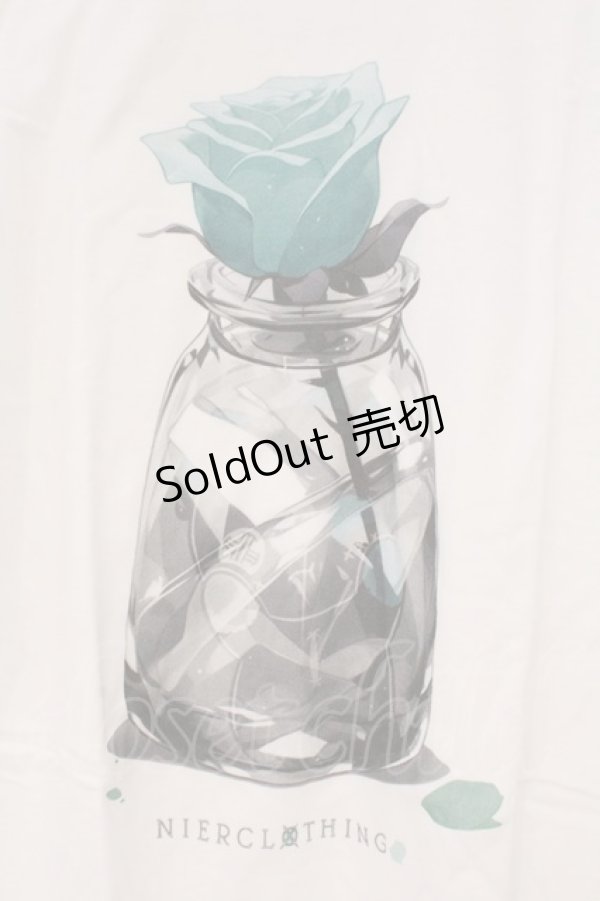 画像2: NieR Clothing / プリントTシャツ XL ホワイト×バックローズ O-26-03-10-077-PU-TS-OW-OS (2)