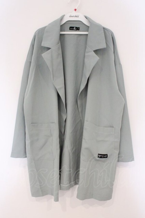 画像1: NieR Clothing / ワッペン付きジャケット F グリーン O-26-03-10-078-PU-JA-OW-OS (1)