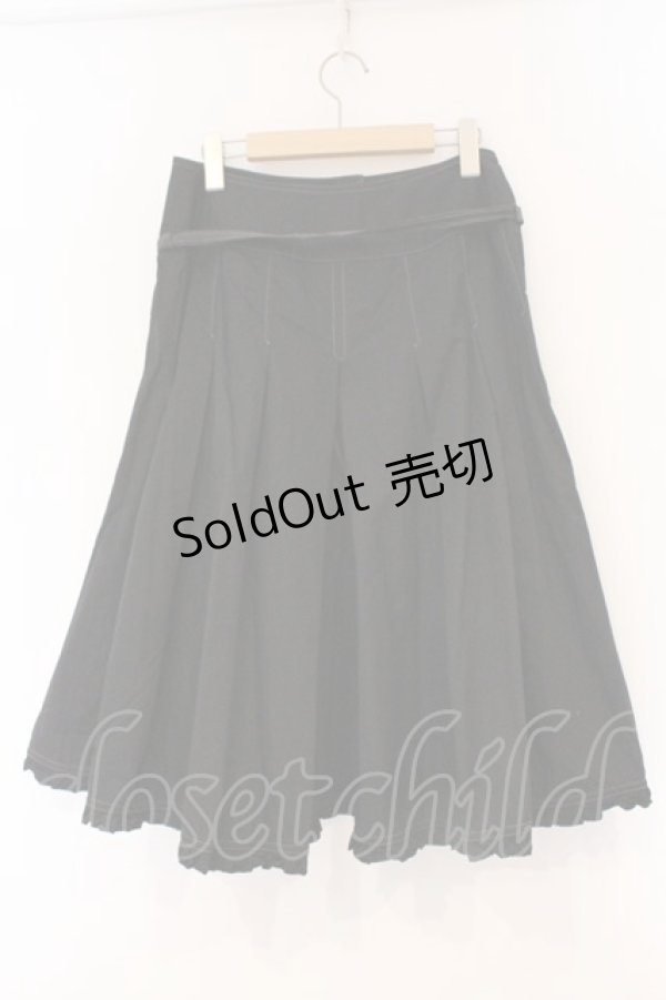 画像4: PINK HOUSE / ピコフリルデニムライクスカート  クロ O-26-03-10-007-LO-SK-IG-OS (4)