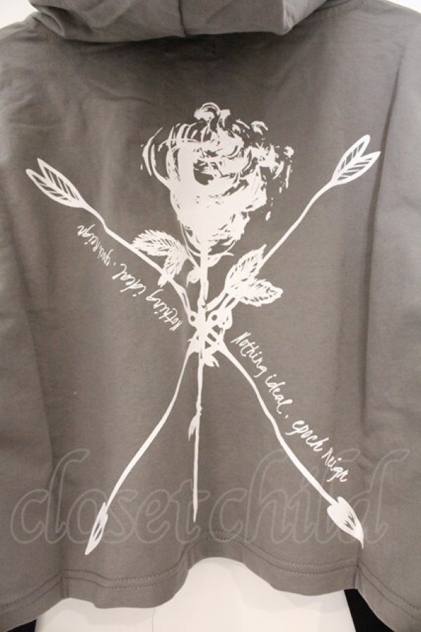 画像4: NieR Clothing / 装飾付きBI-COLOR FAKE LAYERED SHORT PARKA パーカー  カーキグリーン系×ブラック O-26-03-10-083-PU-TO-IG-OS (4)