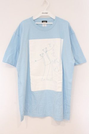 画像: NieR Clothing / プリントTシャツ XL サックス O-26-03-10-089-PU-TS-IG-OS