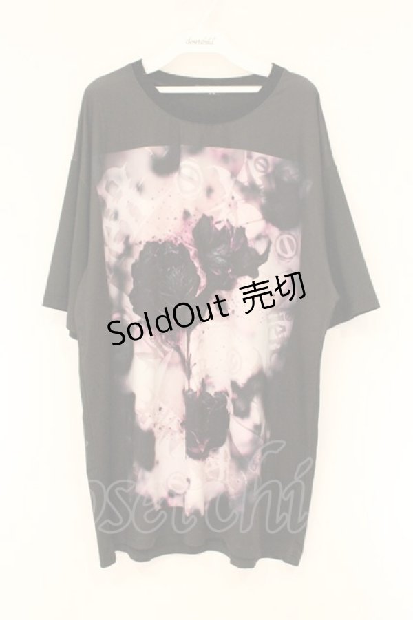 画像1: NieR Clothing / 転写pt半袖シャツ  ブラック フラワー O-26-03-10-093-PU-BL-IG-OS (1)