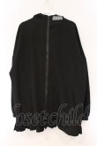 画像1: NieR Clothing / 裾フリルZIP OUTER【DESIGN刺繍】パーカー  ブラック O-26-03-10-095-PU-TO-IG-OS (1)