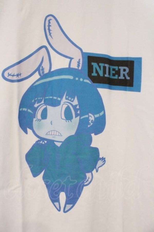 画像2: NieR Clothing / プリントTシャツ XL ホワイト うさぎガール O-26-03-10-100-PU-TS-IG-OS (2)
