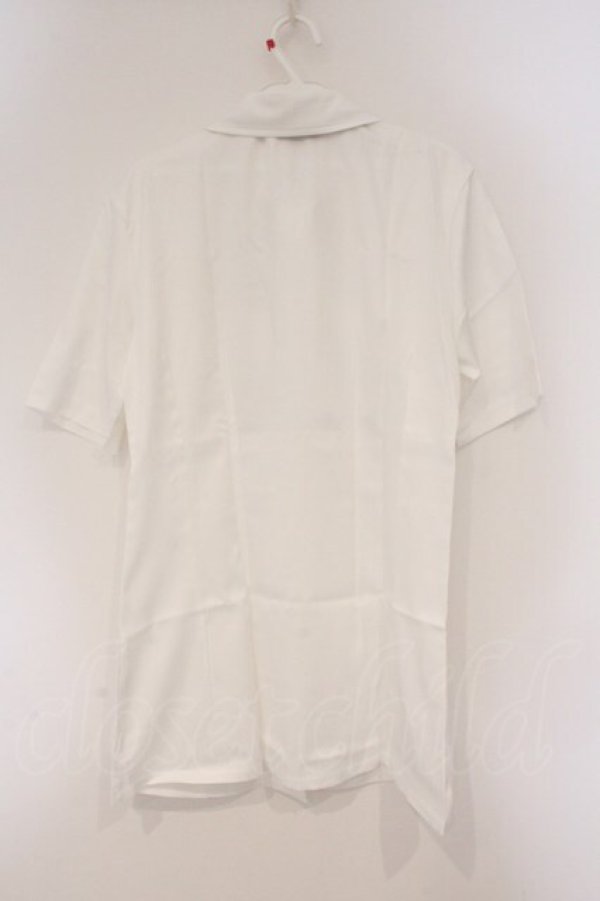 画像3: NieR Clothing / ウエストくびれスタイルアップシャツ【ワンタッチネクタイ付き】  ホワイト×ブルー O-26-03-10-103-PU-BL-IG-OS (3)