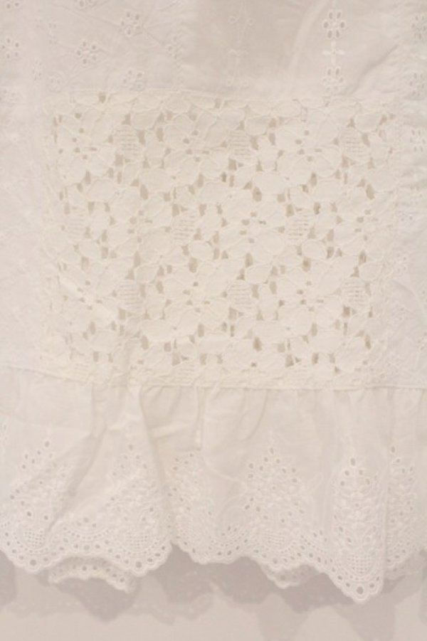 画像2: PINK HOUSE / レーススパッチワークスカート  シロ O-26-03-10-106-LO-SK-IG-OS (2)