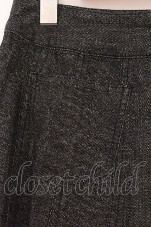 画像4: PINK HOUSE / すずらん刺繍デニムスカート L クロ O-26-03-10-107-LO-SK-IG-OS (4)