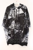 画像1: NieR Clothing / 転写ptハーフZIPプルオーバー  ブラック×ホワイト O-26-03-10-109-PU-TO-IG-OS (1)