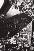 画像2: NieR Clothing / 転写ptハーフZIPプルオーバー  ブラック×ホワイト O-26-03-10-109-PU-TO-IG-OS (2)