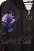 画像2: NieR Clothing / 転写ZIPパーカー  ブラック ローズブルーパープル O-26-03-10-110-PU-TO-IG-OS (2)