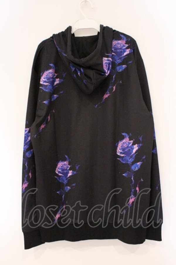 画像3: NieR Clothing / 転写ZIPパーカー  ブラック ローズブルーパープル O-26-03-10-110-PU-TO-IG-OS (3)