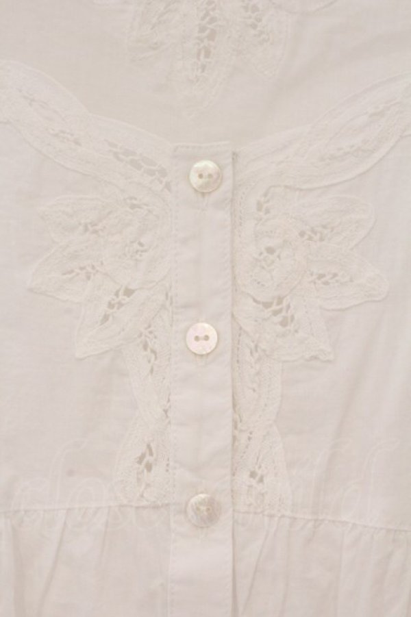 画像2: PINK HOUSE / レース配色ノースリーブブラウス  シロ O-26-03-10-010-LO-TO-IG-OS (2)