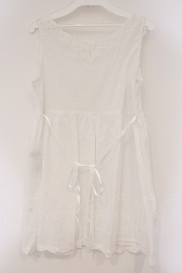 画像4: PINK HOUSE / レース配色ノースリーブブラウス  シロ O-26-03-10-010-LO-TO-IG-OS (4)