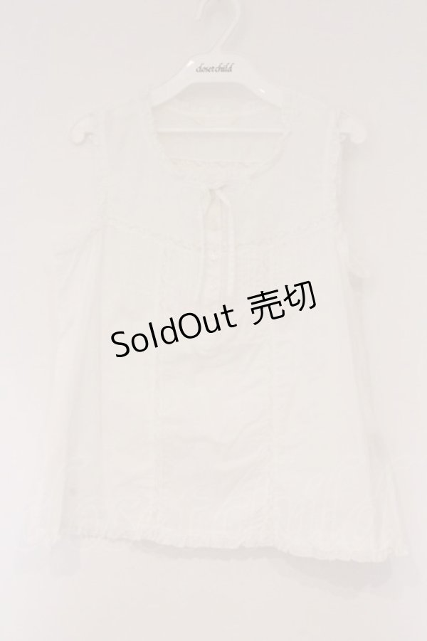 画像1: PINK HOUSE / タックローズレースタンク  シロ O-26-03-10-012-LO-TO-IG-OS (1)