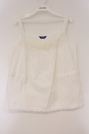 画像: PINK HOUSE / タックモチーフキャミソール  シロ O-26-03-10-013-LO-TO-IG-OS