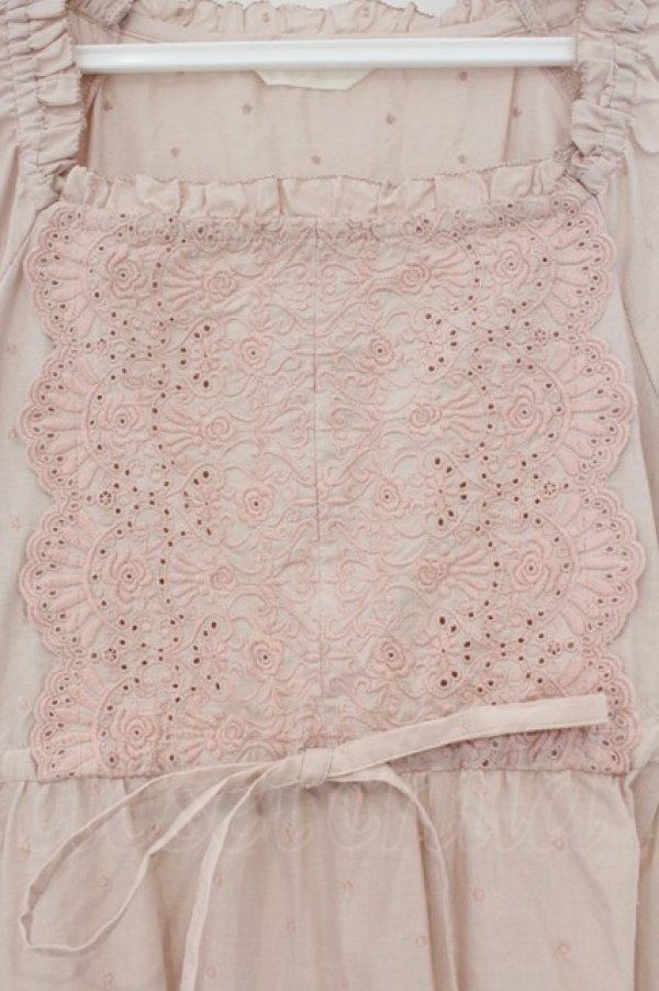 画像2: PINK HOUSE / 刺繍スカラップパフチュニック  ピンク O-26-03-10-014-LO-OP-IG-OS (2)