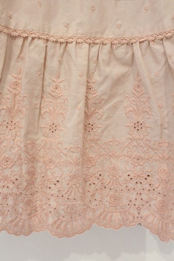 画像3: PINK HOUSE / 刺繍スカラップパフチュニック  ピンク O-26-03-10-014-LO-OP-IG-OS (3)