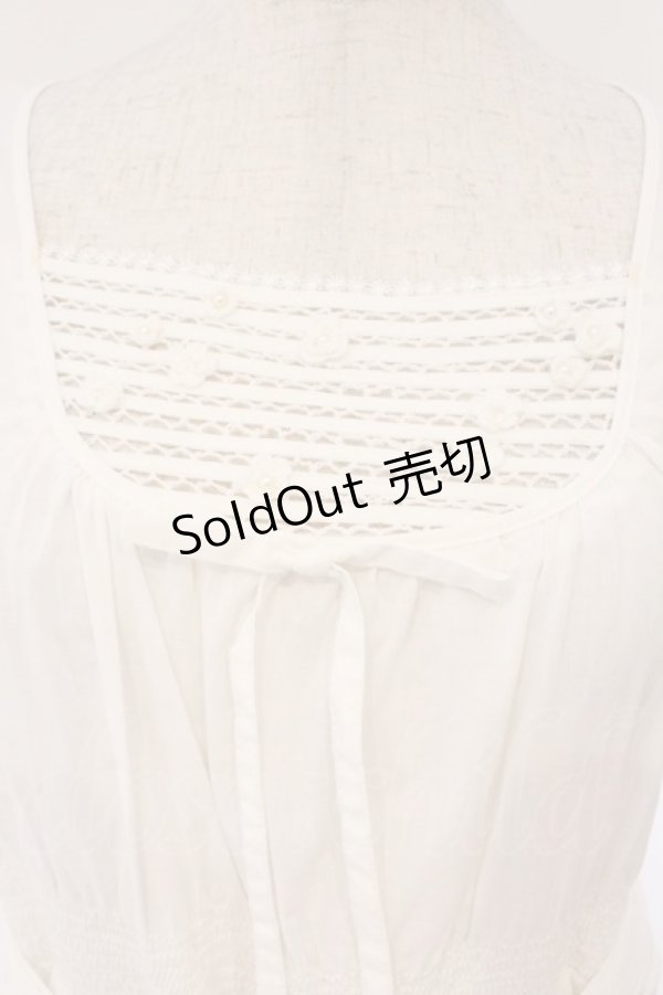 画像2: PINK HOUSE / ローンノースリーブワンピース  シロ O-26-03-10-015-LO-OP-IG-OS (2)