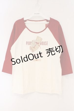 画像: PINK HOUSE / ブーケテディラグランカットソー  アカ O-26-03-10-017-LO-TO-IG-OS