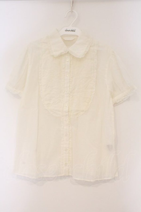 画像1: PINK HOUSE / ガーゼタックブラウス  シロ O-26-03-10-018-LO-BL-IG-OS (1)