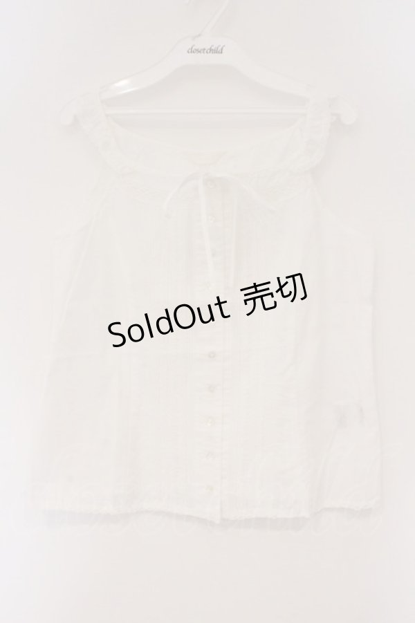 画像1: PINK HOUSE / レース配色ローンキャミソール  シロ O-26-03-10-019-LO-TO-IG-OS (1)