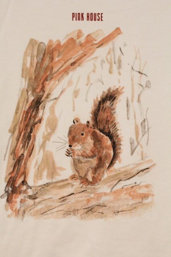 画像2: PINK HOUSE / どうぶつプリントTシャツ L シロ O-26-03-10-020-LO-TO-IG-OS (2)