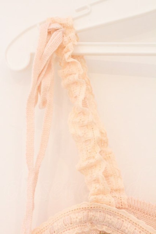 画像3: PINK HOUSE / フラワーあみぐるみニットキャミソール  ピンク O-26-03-10-022-LO-TO-IG-OS (3)