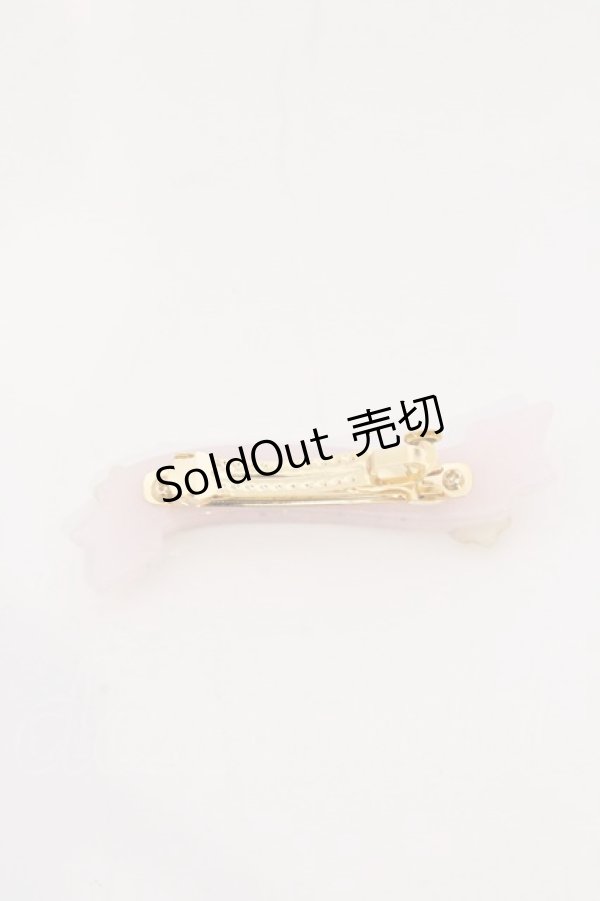 画像2: PINK HOUSE / 星形ロゴバレッタ  ピンク O-26-03-11-005-LO-AC-IG-OS (2)