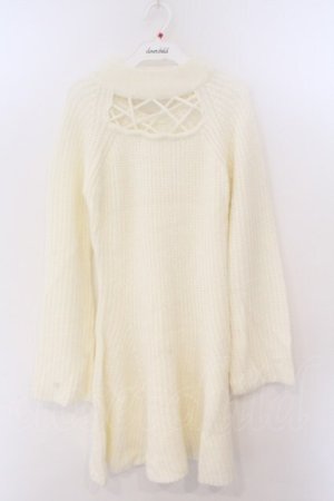 画像: EATME / 2WAYデコルテホールニットワンピース F アイボリー O-26-03-11-035-LO-OP-OW-OS