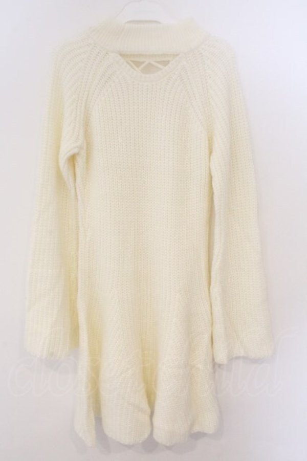 画像2: EATME / 2WAYデコルテホールニットワンピース F アイボリー O-26-03-11-035-LO-OP-OW-OS (2)