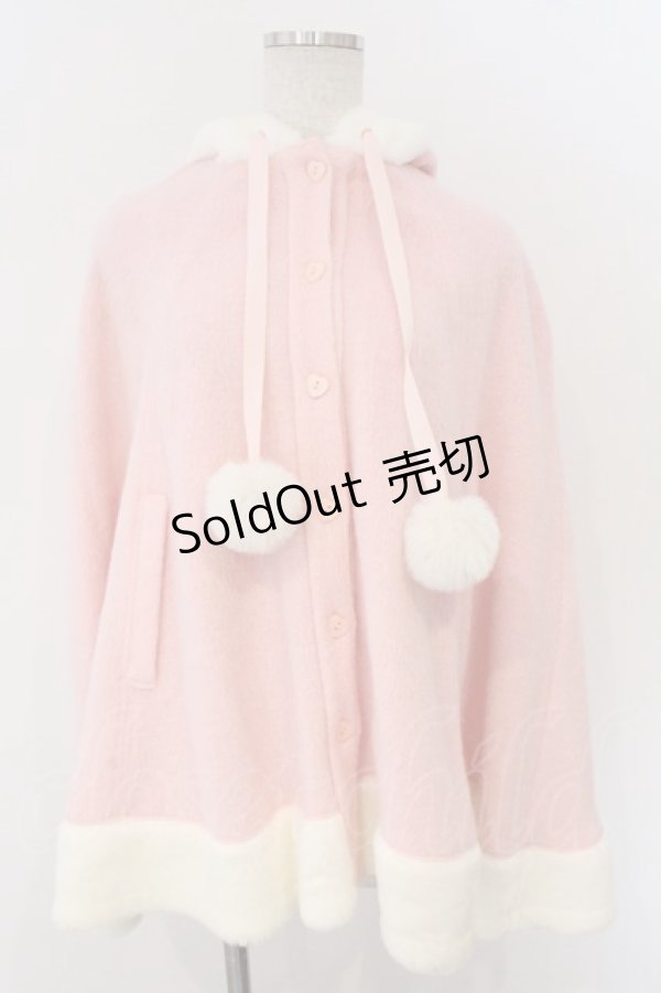 画像1: BABY,THE STARS SHINE BRIGHT / BABYうさみみケープ  ピンク O-26-03-11-036-BA-CO-OW-OS (1)